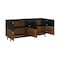 Armen Living Amigo Black Veneer and Walnut Wood Buffet LCAGBUWA - alternate 4